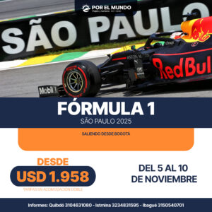 Disfruta en vivo la Formula 1 de Sao Paulo